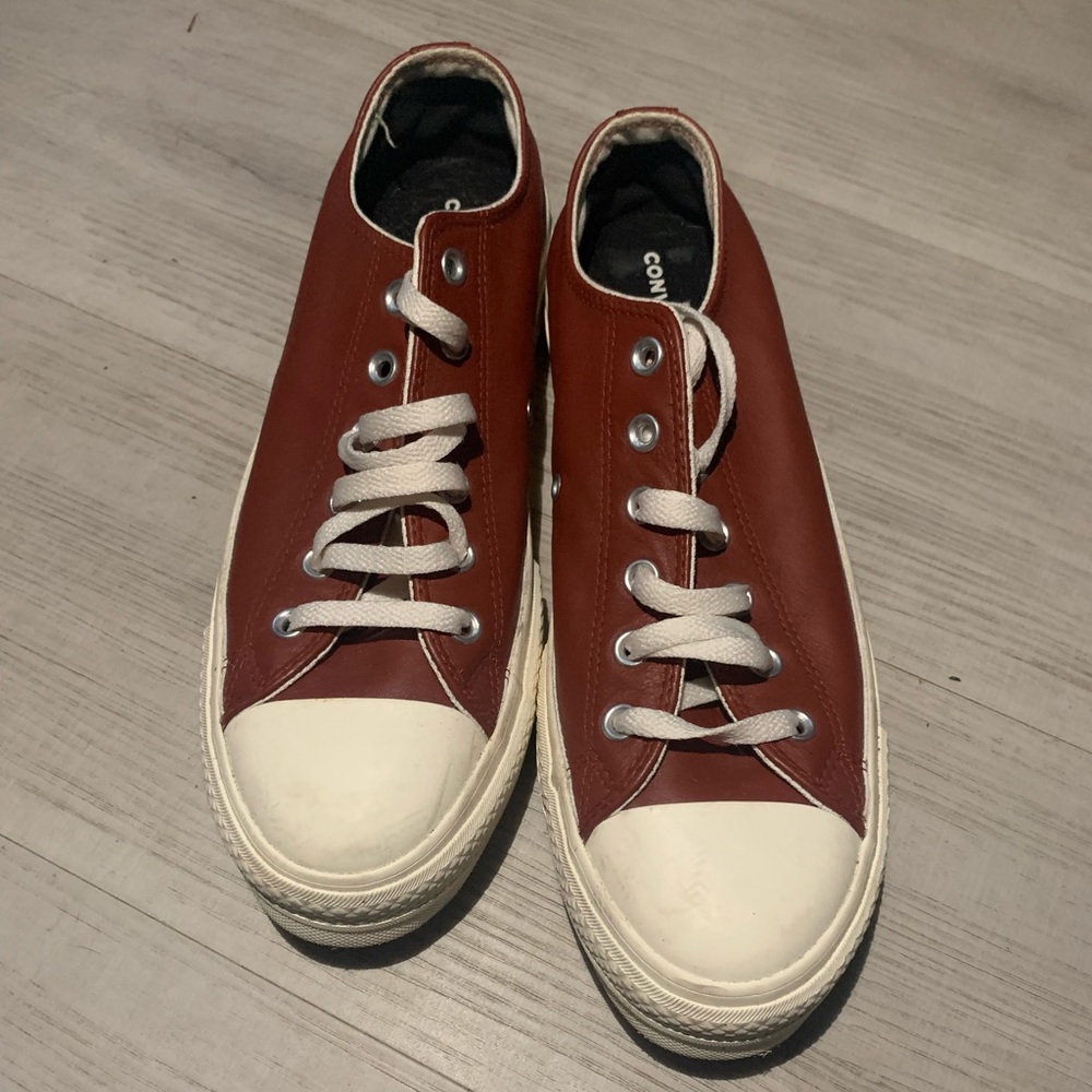 burgundy converse (custom)
